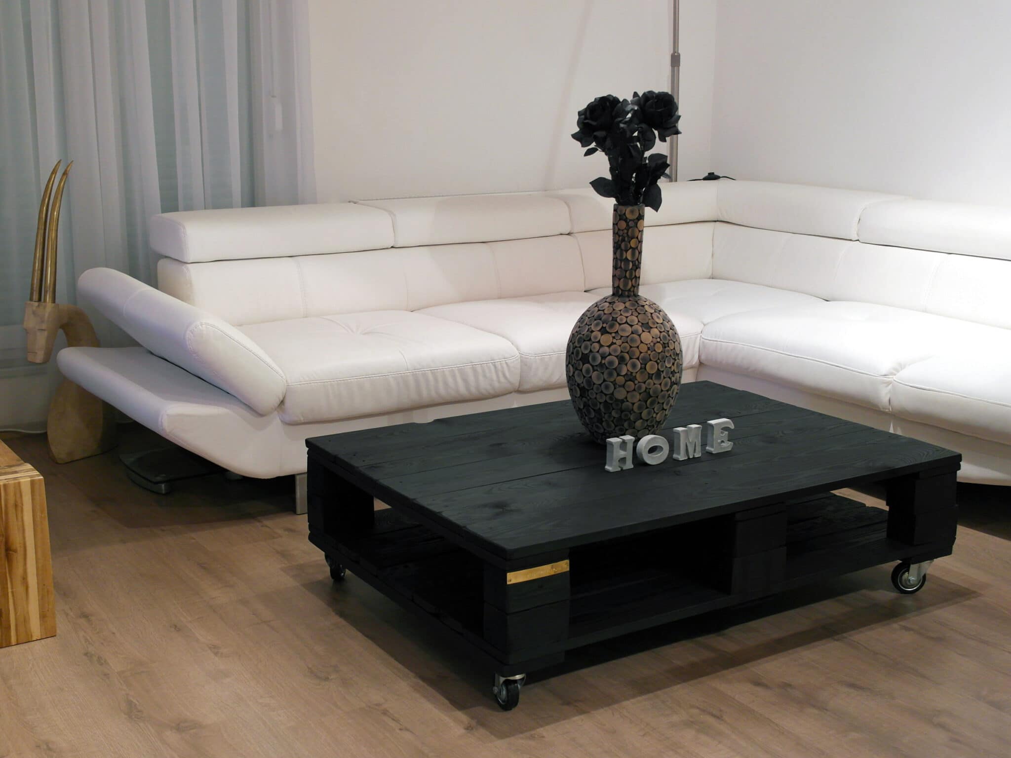 natúr raklap asztal pallet coffee table Home decor